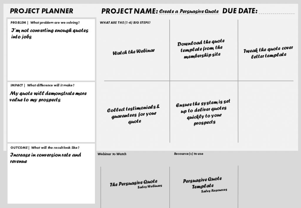 Sales - Project Planners